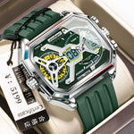 Poedagar E106 Trendy 3 Time Analog Digital watch for Men