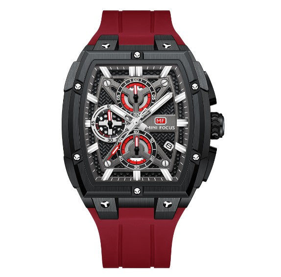 Mini Focus MF0602G Multi function Barrel shape quartz watch for Men Mini Focus