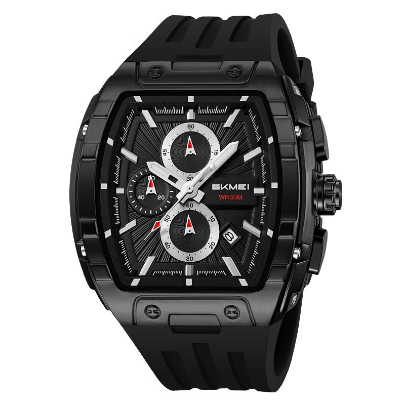 Skmei 2363 Multi-function Chronograph Three-hand Watch Barrel-shaped Quartz watch for men Skmei