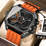 Poedagar E106 Trendy 3 Time Analog Digital watch for Men