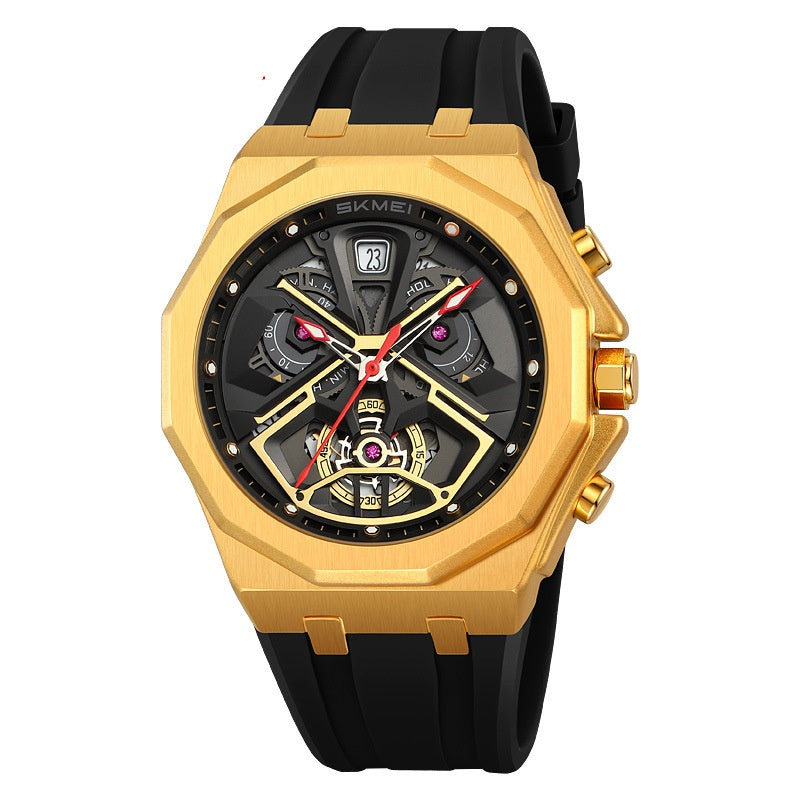Skmei 2432 Hollow-out Waterproof Multi-function Watch For Men Skmei