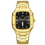 VA VA Voom 2831 Business Octagonal Creative Dual-Date Steel-Strap Quartz watch for men