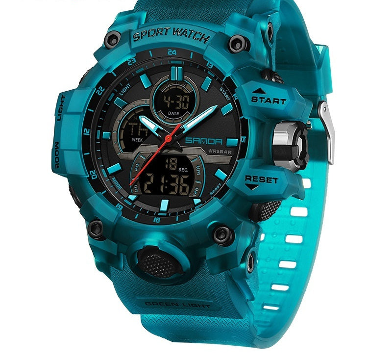 Sanda 6198 Sports Waterproof Electronic Watch for Men