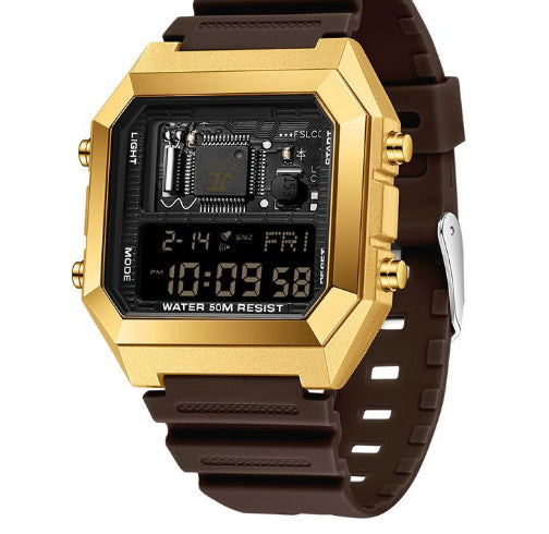 Sanda 6216 Square Waterproof Sports Digital watch for Men Students