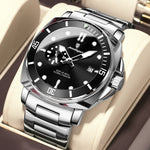 Poedagar EU873 Steel-band Luminous Quartz Watch for Men Poedagar