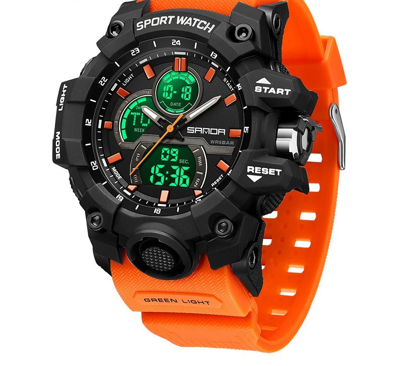 Sanda 6198 Sports Waterproof Electronic Watch for Men