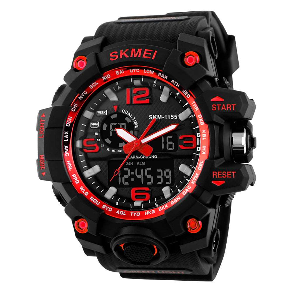 1155 Analog Digital Wrist watch For Men, Boys Red Skmei
