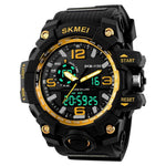 1155 Analog Digital Wrist watch For Men, Boys Yellow Skmei