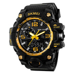 1155 Analog Digital Wrist watch For Men, Boys Yellow Skmei