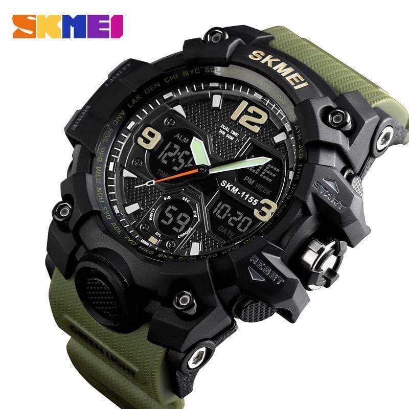 Skmei 1155B Original Analog Digital waterproof Sports watch for men Skmei