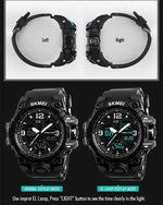 Skmei 1155B Original Analog Digital waterproof Sports watch for men Skmei