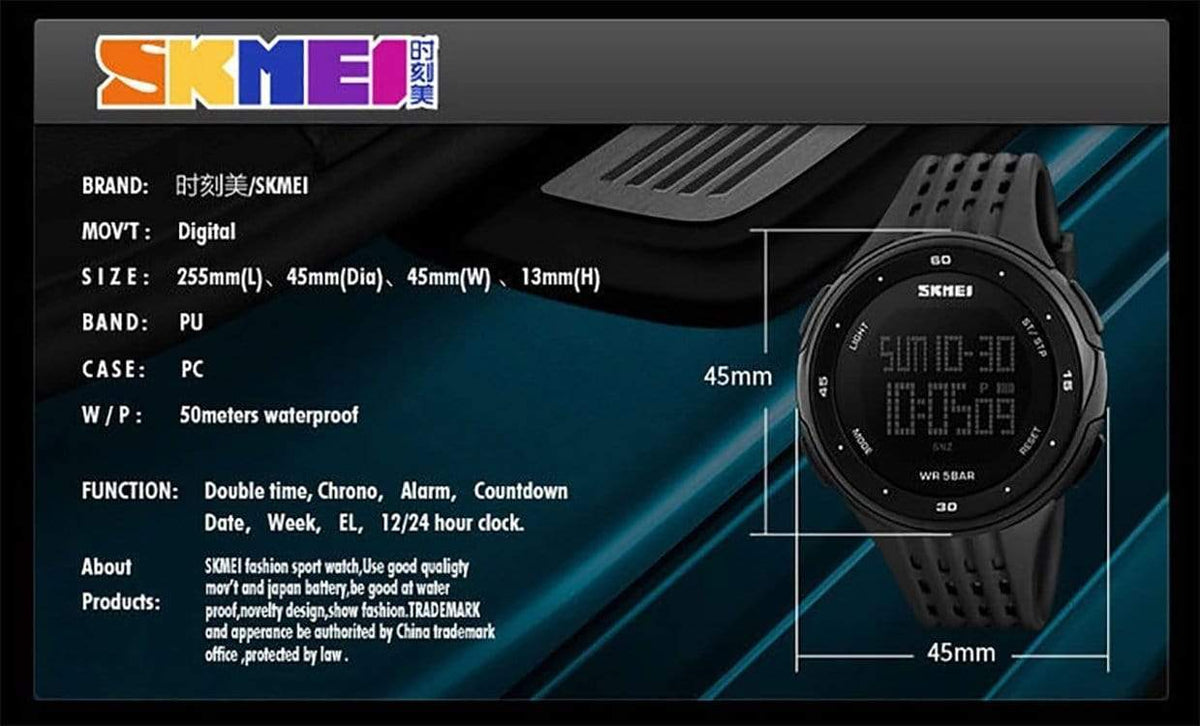 Skmei 1219 original Digital Sport waterproof wrist watch for Women Skmei