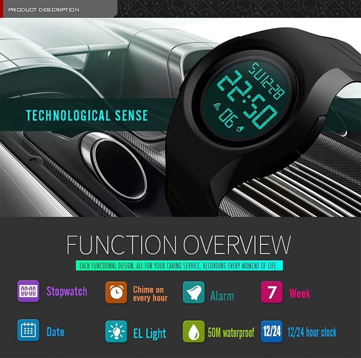 Skmei 1269 Original Digital waterproof designer watch for Girls Women Skmei