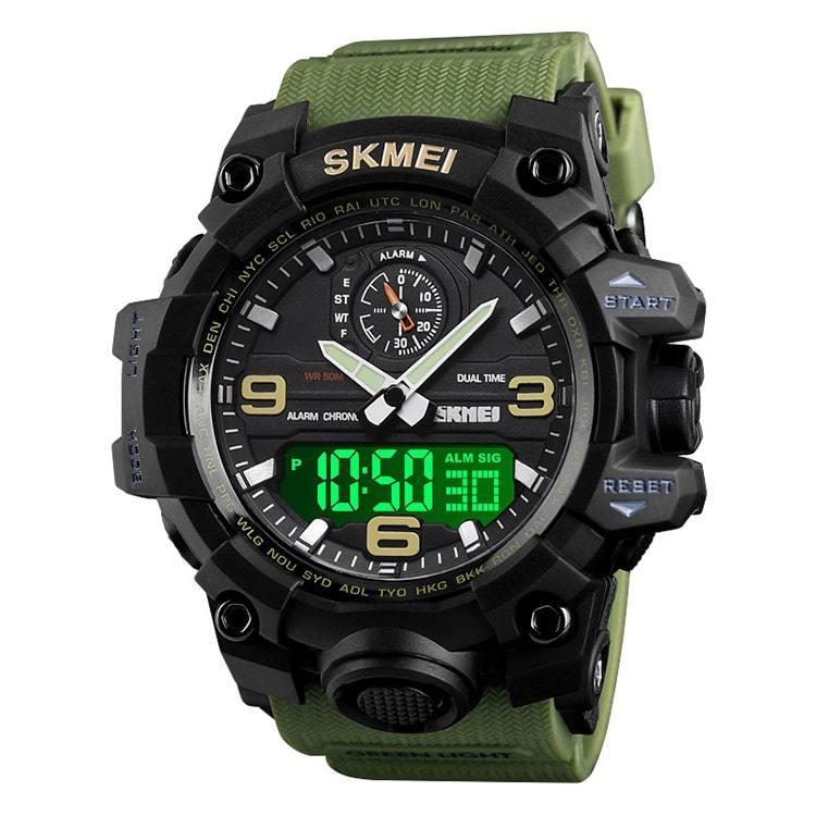 Skmei 1586 Original Relojes 50M Waterproof Military Sport Watch Analog Digital Trendy Wrist Watch for Men Skmei