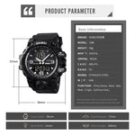 Skmei 1586 Original Relojes 50M Waterproof Military Sport Watch Analog Digital Trendy Wrist Watch for Men Skmei