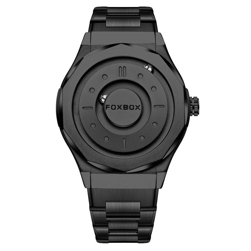 Foxbox Creative Personality Magnetic Suspension Ball Quartz Watch for Men
