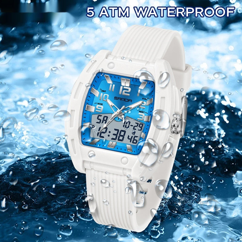 Sanda 6330 Sporty Stylish And Energetic Bucket-style Wristwatch for Men AKDPN