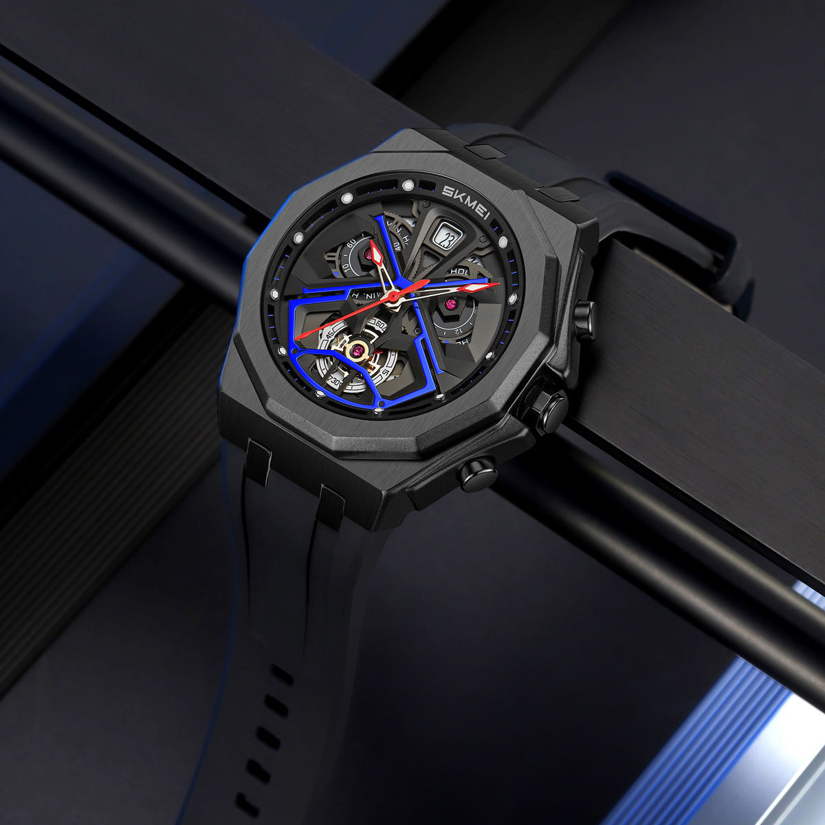 Skmei 2432 Hollow-out Waterproof Multi-function Watch For Men Skmei