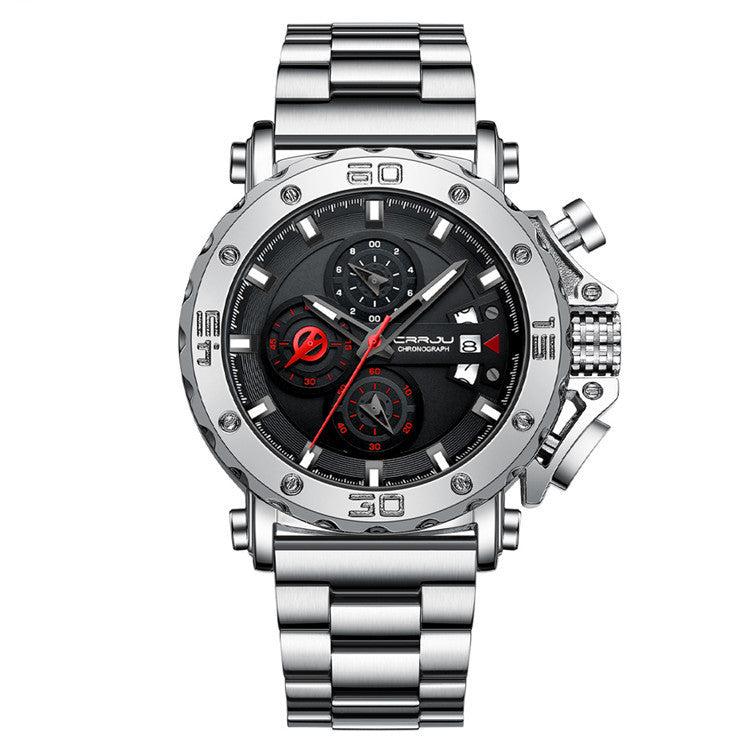 CRRJU Stainless Steel Quartz Watch For Men 2294 - TempoqWatch