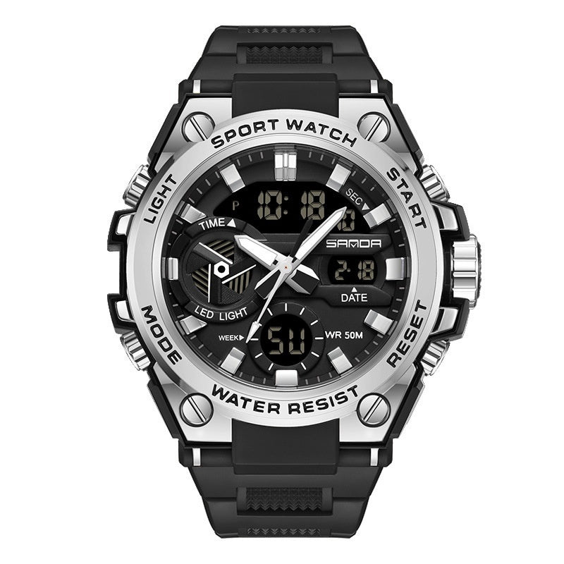 Sanda 3313 Multifunctional Outdoor Luminous Waterproof Watch For Men