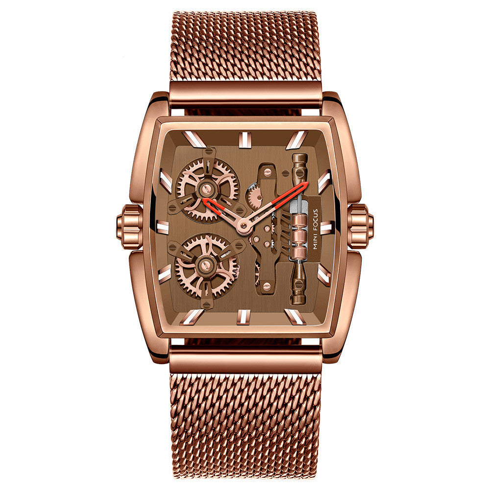 Mini Focus MF0322G Rotating Wheels Quartz watch for Men