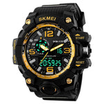 1155 Analog Digital Wrist watch For Men, Boys Yellow Skmei