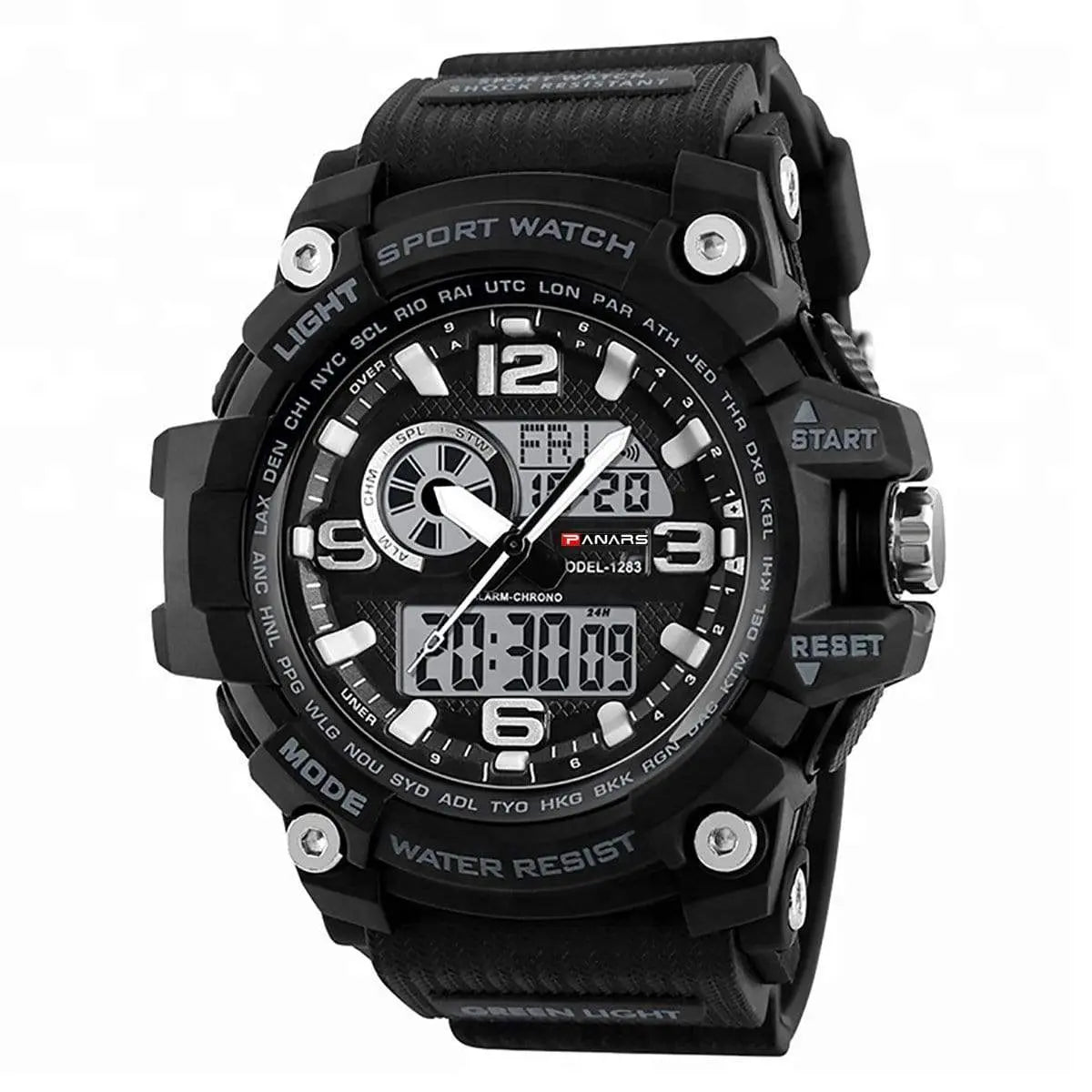 1283 Analog Digital Sports watch for Men Black Skmei