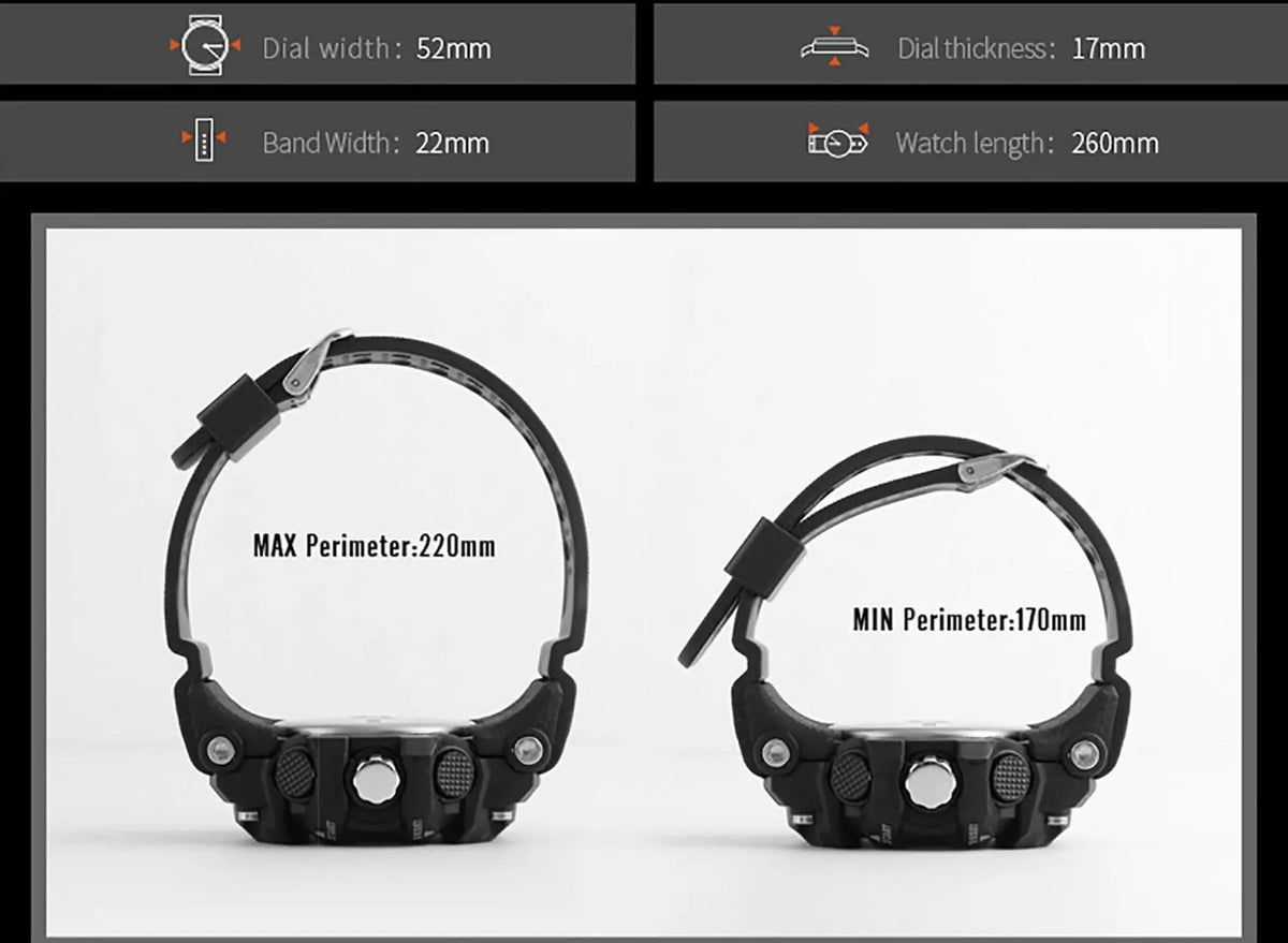 1283 Analog Digital Sports watch for Men Black Skmei