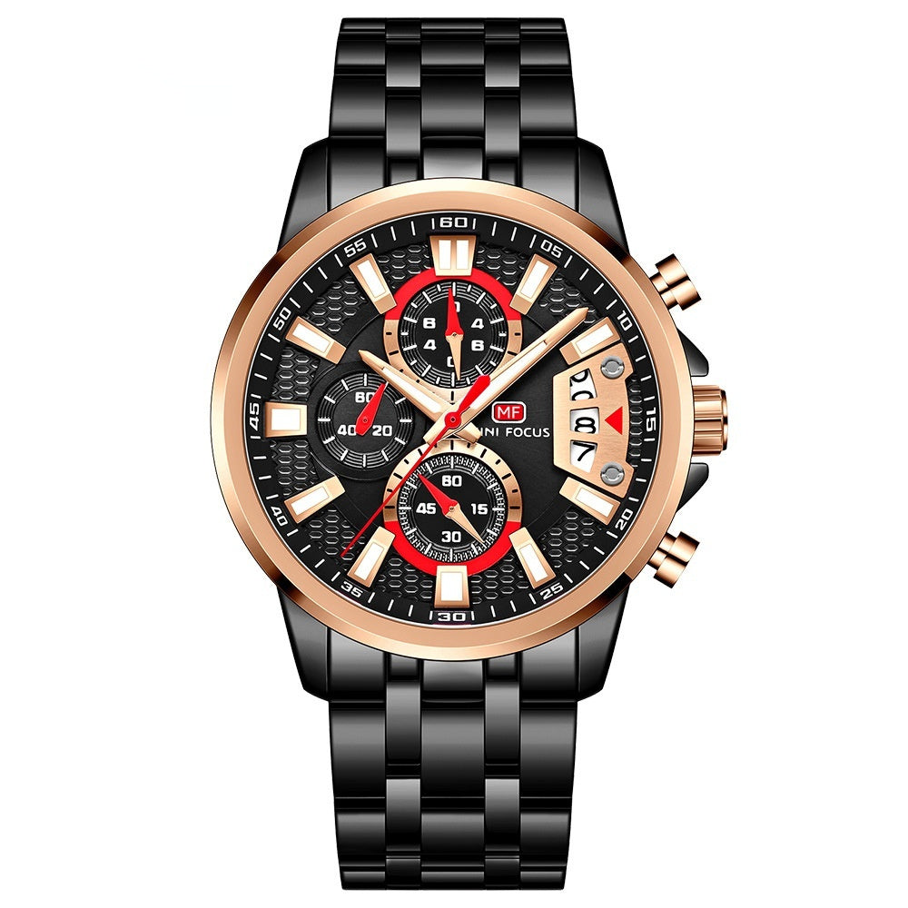 Mini Focus MF0352G Quartz Watch Magic Color Ring Multifunctional quartz watch for Men Mini Focus