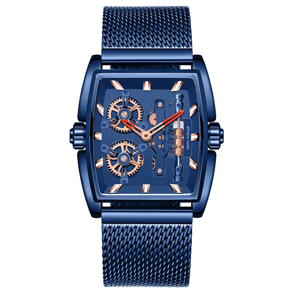 Mini Focus MF0322G Rotating Wheels Quartz watch for Men
