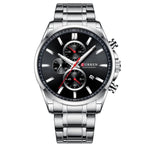 Curren Men'S Watch Waterproof Quartz Watch Six-Hand Watch Calendar Watch Steel Band