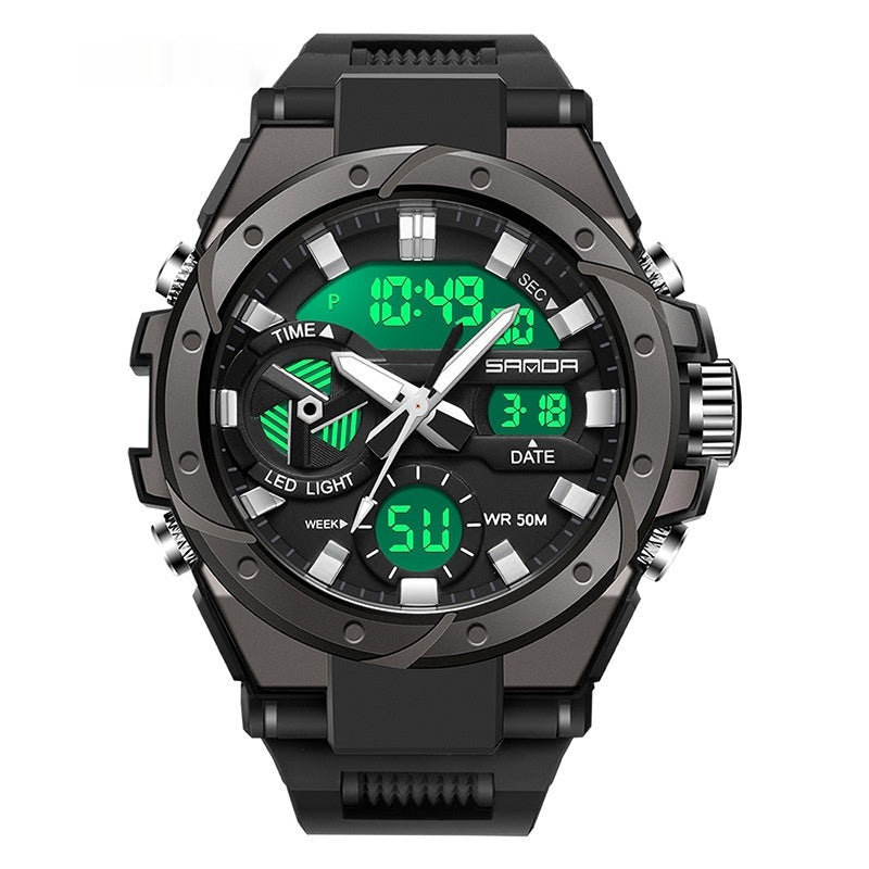 Sanda 3313 Multifunctional Outdoor Luminous Waterproof Watch For Men