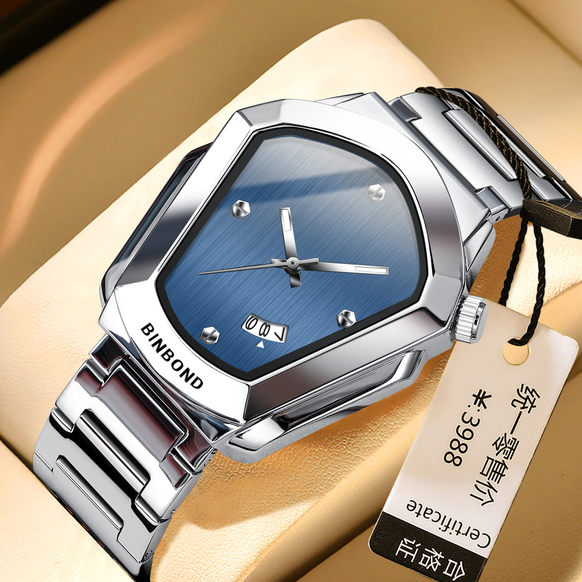Binbond B760 Unisex Quartz Watch with Date display