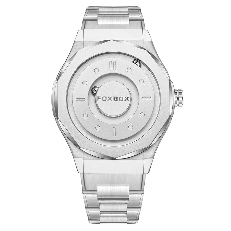 Foxbox Creative Personality Magnetic Suspension Ball Quartz Watch for Men