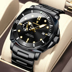 Poedagar EU873 Steel-band Luminous Quartz Watch for Men Poedagar