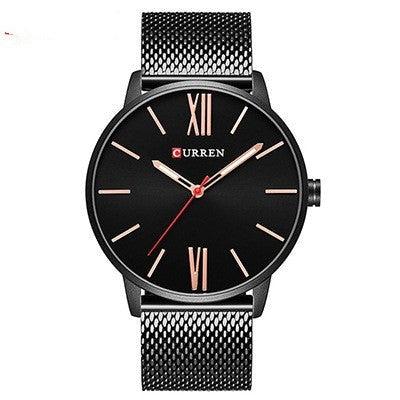 Curren 8238 Men's Fashion Stainless Steel Strap Wrist Quartz Watch - Skmeico