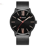 Curren 8238 Men's Fashion Stainless Steel Strap Wrist Quartz Watch - Skmeico