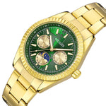 Megir 1102 Lunar Phase Steel-Strap Waterproof Quartz Watch for men