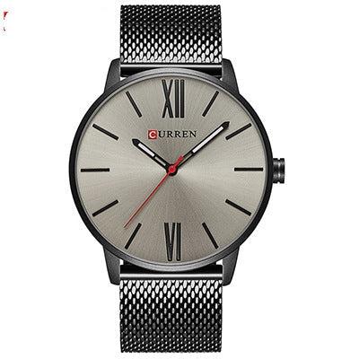 Curren 8238 Men's Fashion Stainless Steel Strap Wrist Quartz Watch - TempoqWatch