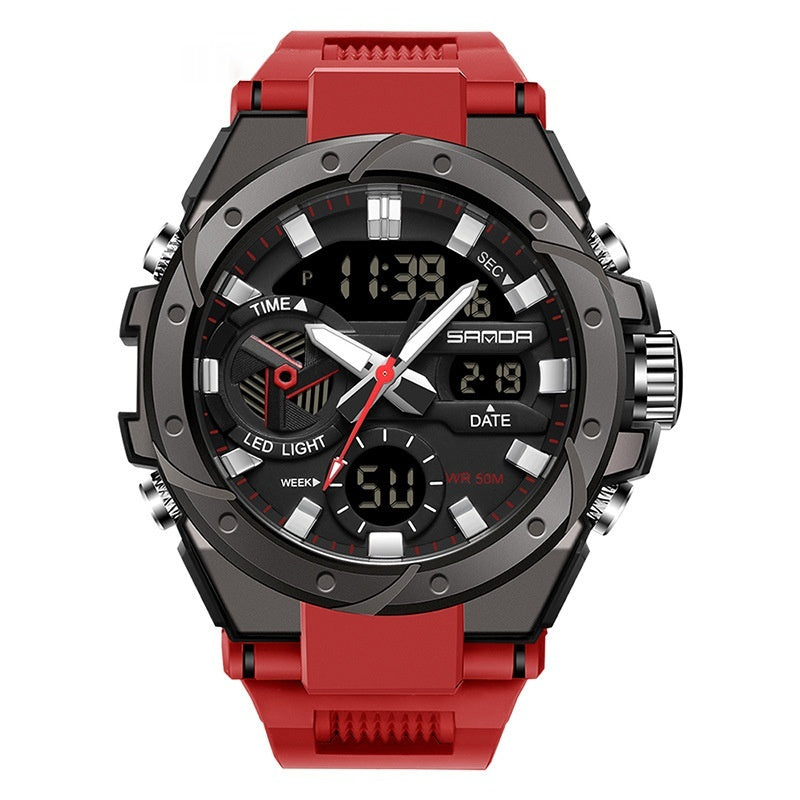 Sanda 3313 Multifunctional Outdoor Luminous Waterproof Watch For Men