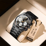 Poedagar 970 Multifunctional Luminous Thin Watch For Men