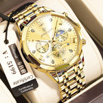 Poedagar 938 Moonphase Multifunctional Quartz Watch For Men