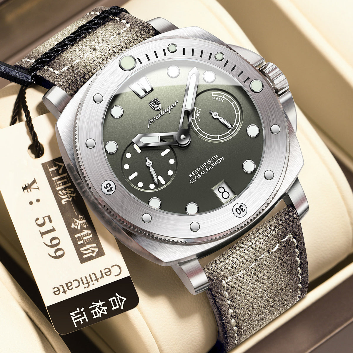 Poedagar 690 Stylish Multifunctional Waterproof Casual Trendy Watch For Men