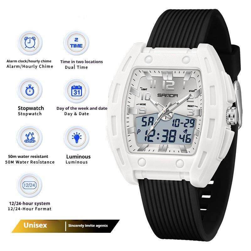 Sanda 6330 Sporty Stylish And Energetic Bucket-style Wristwatch for Men AKDPN