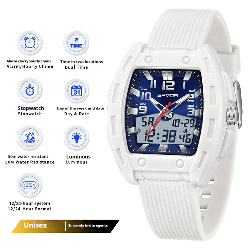 Sanda 6330 Sporty Stylish And Energetic Bucket-style Wristwatch for Men AKDPN