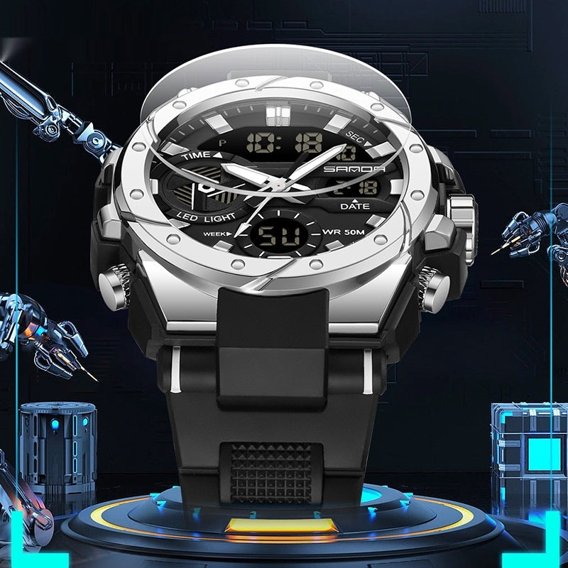 Sanda 3313 Multifunctional Outdoor Luminous Waterproof Watch For Men