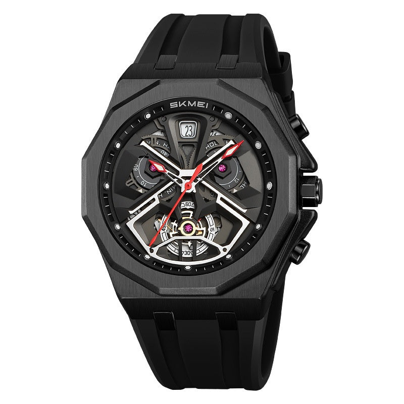Skmei 2432 Hollow-out Waterproof Multi-function Watch For Men Skmei