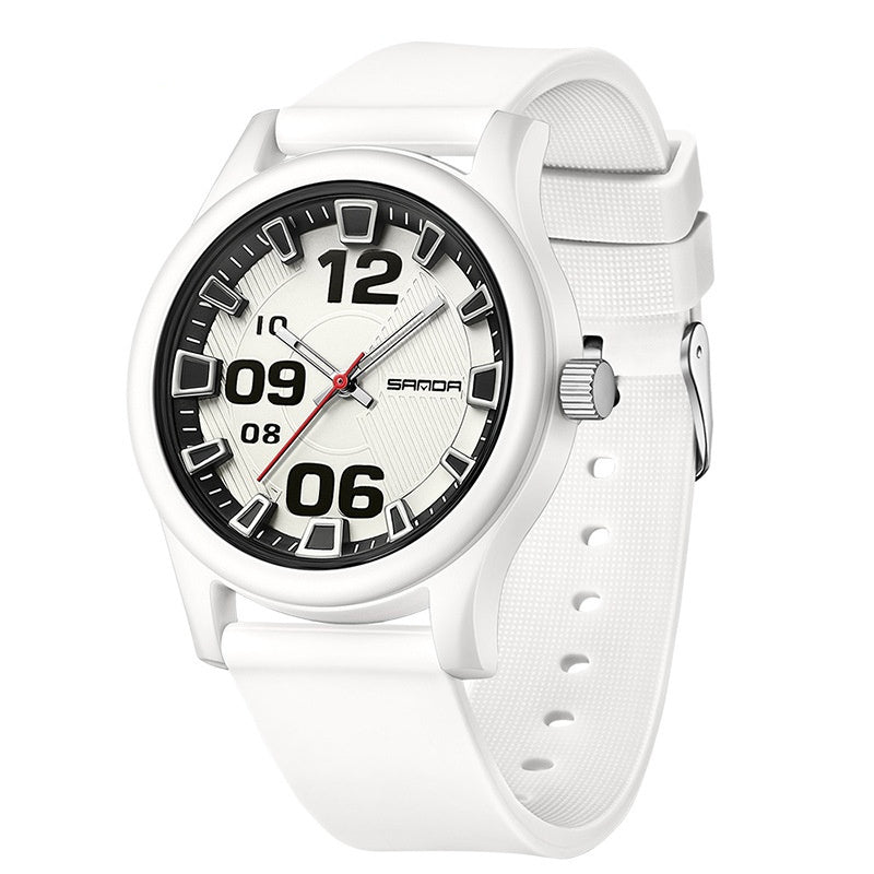 Sanda 3252 Waterproof Silicone Strap Quartz Watch For Teenagers Boys and Girls