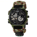 Skmei 2202 Outdoor Exploration Multi-Function Waterproof Silicone Paracord Watch for Men