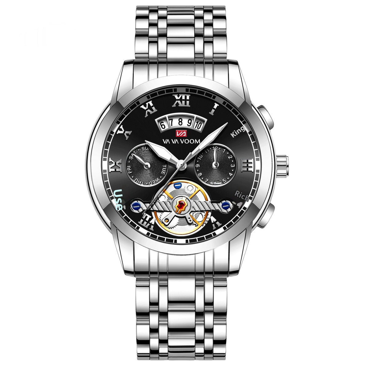 VA VA VOOM 2453 Tourbillon design Calendar Watch For Men